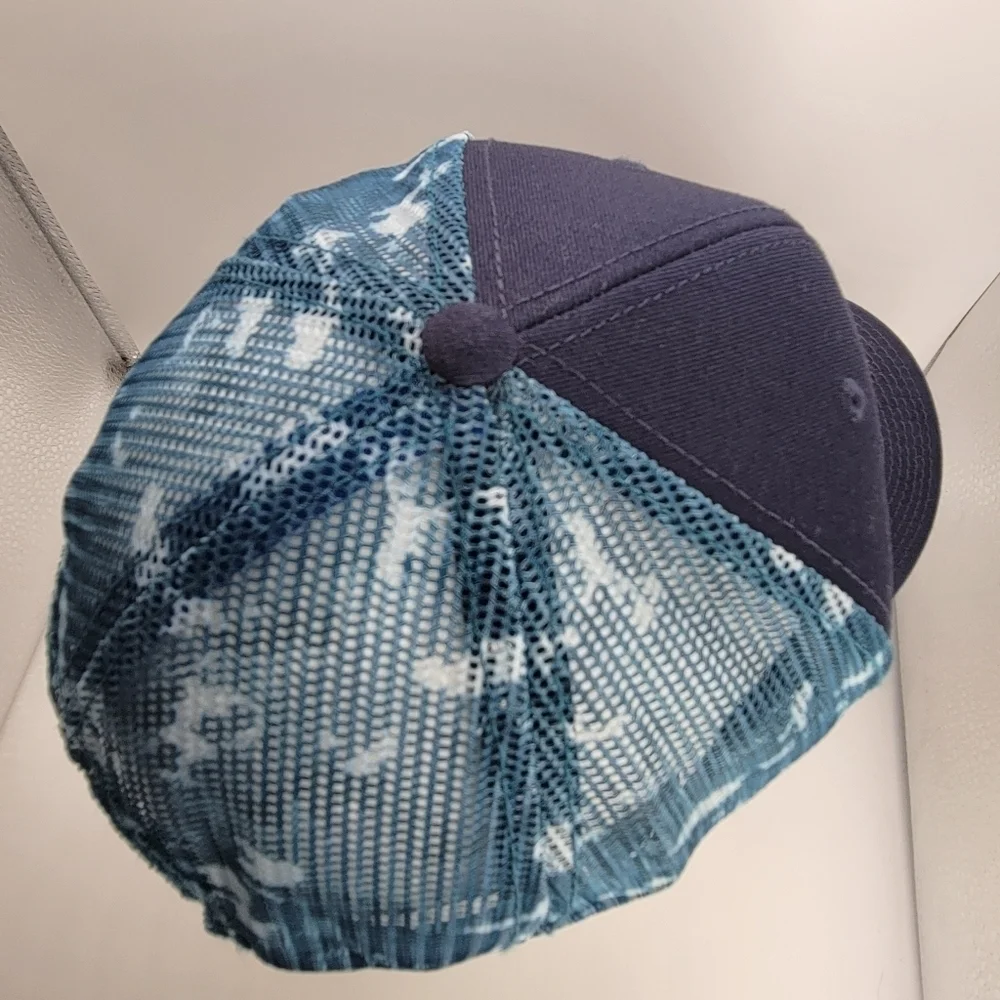 Guy Harvey Hat  Men's Trucker Mesh Hat Navy Blue Adjistable Size OS